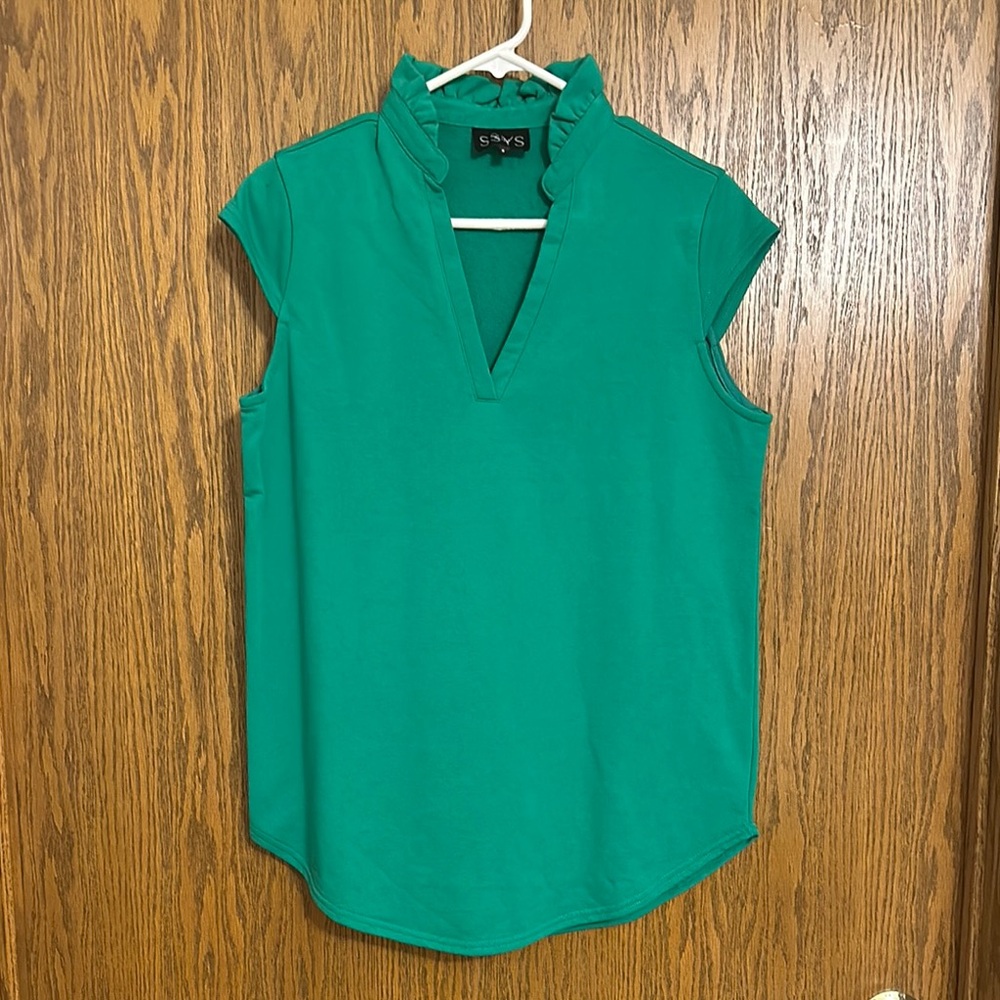 SSYS Green Cap Sleeve Top